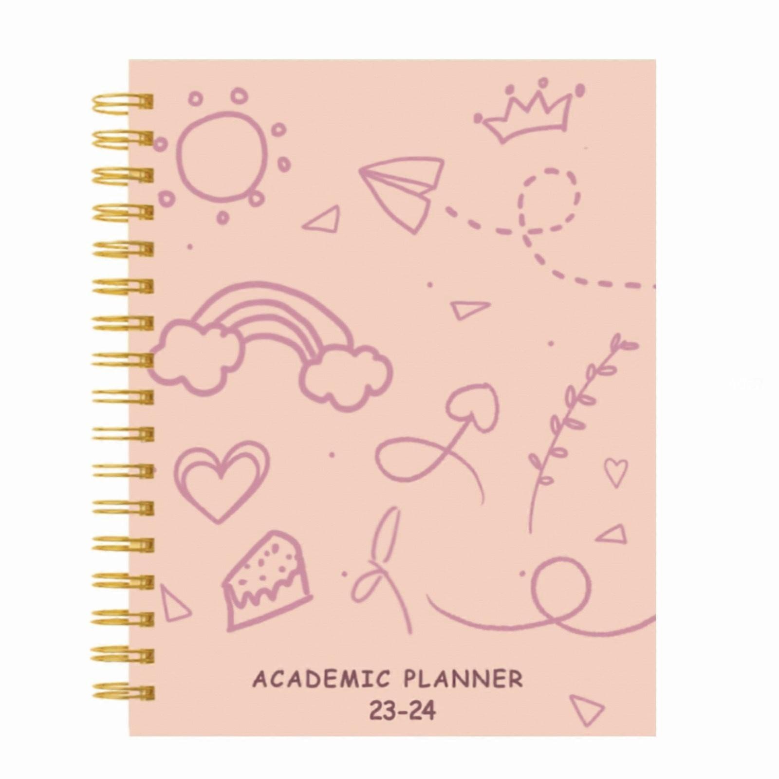 2PCS Portable Notebook 2024, Monthly Weekly Planner, Academic Schedule Diary, Thicken Paper for Planning, Compatible with Daily Organizer