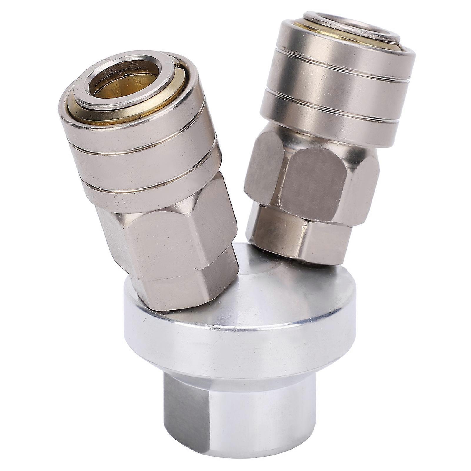 2 Way Connector Chrome Plated Pneumatic Component G1/4 Thread C Type Quick Coupler SMV