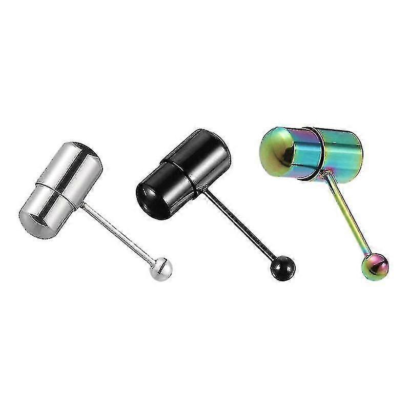 3pcs振動ステンレス鋼タンリングバーベルタンピアスジュエリーstcyv