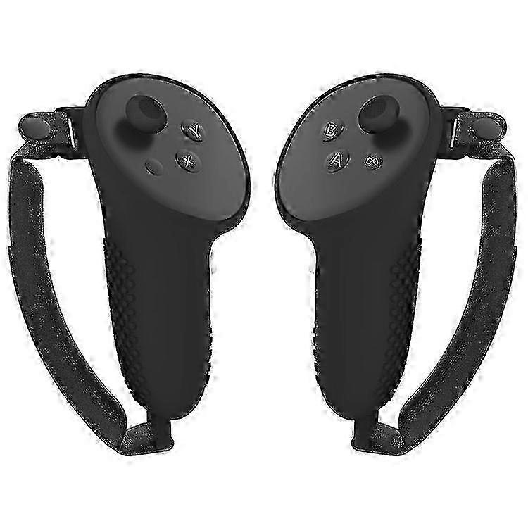 1 Pair Compatible For Meta Quest 3 / 3S Touch Controller Protective Cover Anti-Drop Silicone Case with Hand Strap