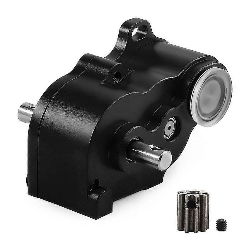 LCG Low Gravity Centre Gearbox Set for 1/10 RC Car SCX10 - Metal Gearbox Lightweight Gearbox D360 Accessories (Black)