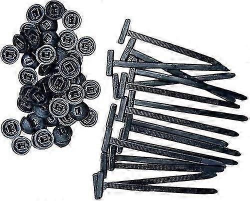 Nylon Universal Cable Tie Buckle,20-100 PCS Pin and Button Zip Ties Self-Locking