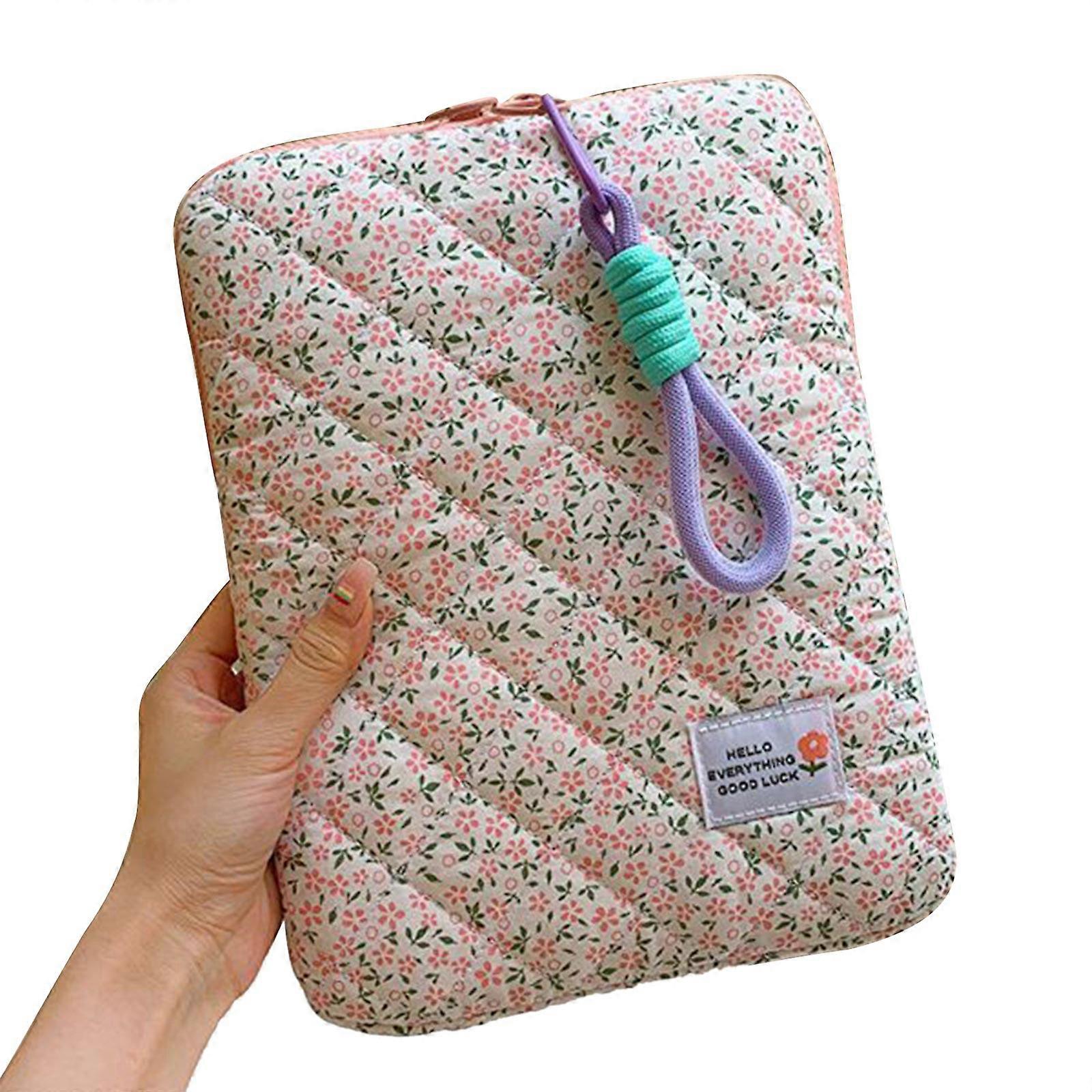 Floral Laptop Sleeve Slim Computer Bag 11/14/15" Computer Practical Notebook Pouch Bag Flower Pattern Laptop Sleeve  11 inches