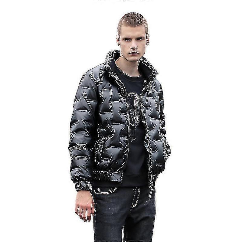 Men's Down Jacket Hooded Puffer Jacket Insulated Lightweight Winter Jacket