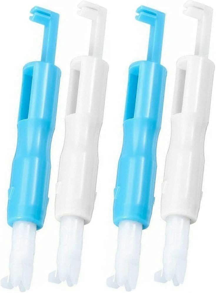 Sewing Machine Needle Threader Automatic Threader Quick Sewing Threader Needle Threading Tool for Sewing Machine Auto Threader Needle Changer(Blue+Whi