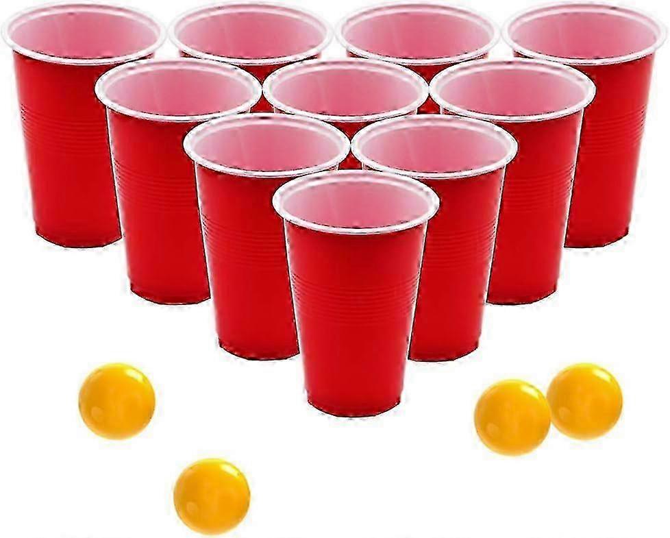 Pong Cups and Balls Set - Giant Pong Game Set -24 Cups 24 Balls 16oz