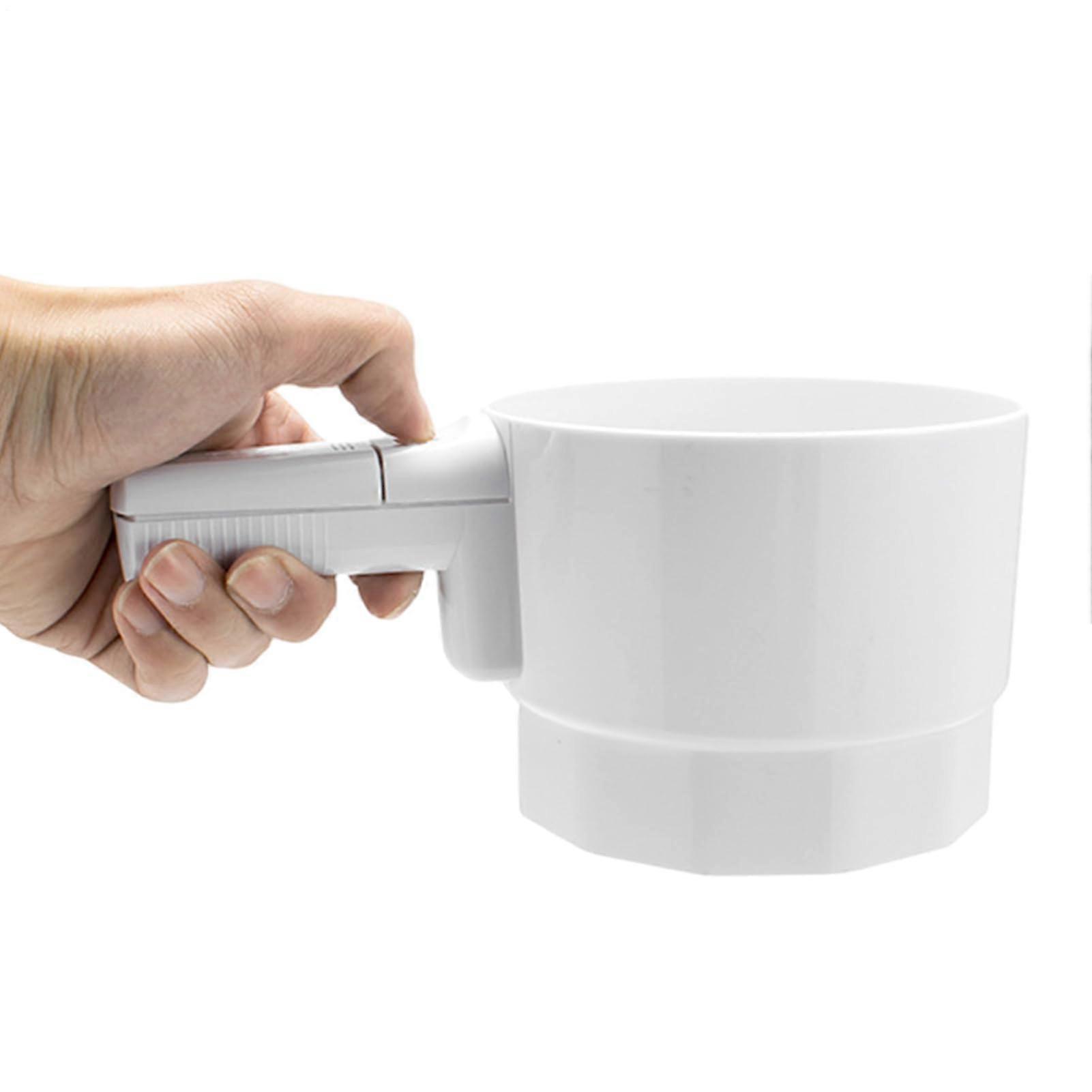 Flour Sifter with Ultra Fine Mesh, Battery Operated Removable Sieve for Almond Flour, Powdered Sugar, Cake Baking