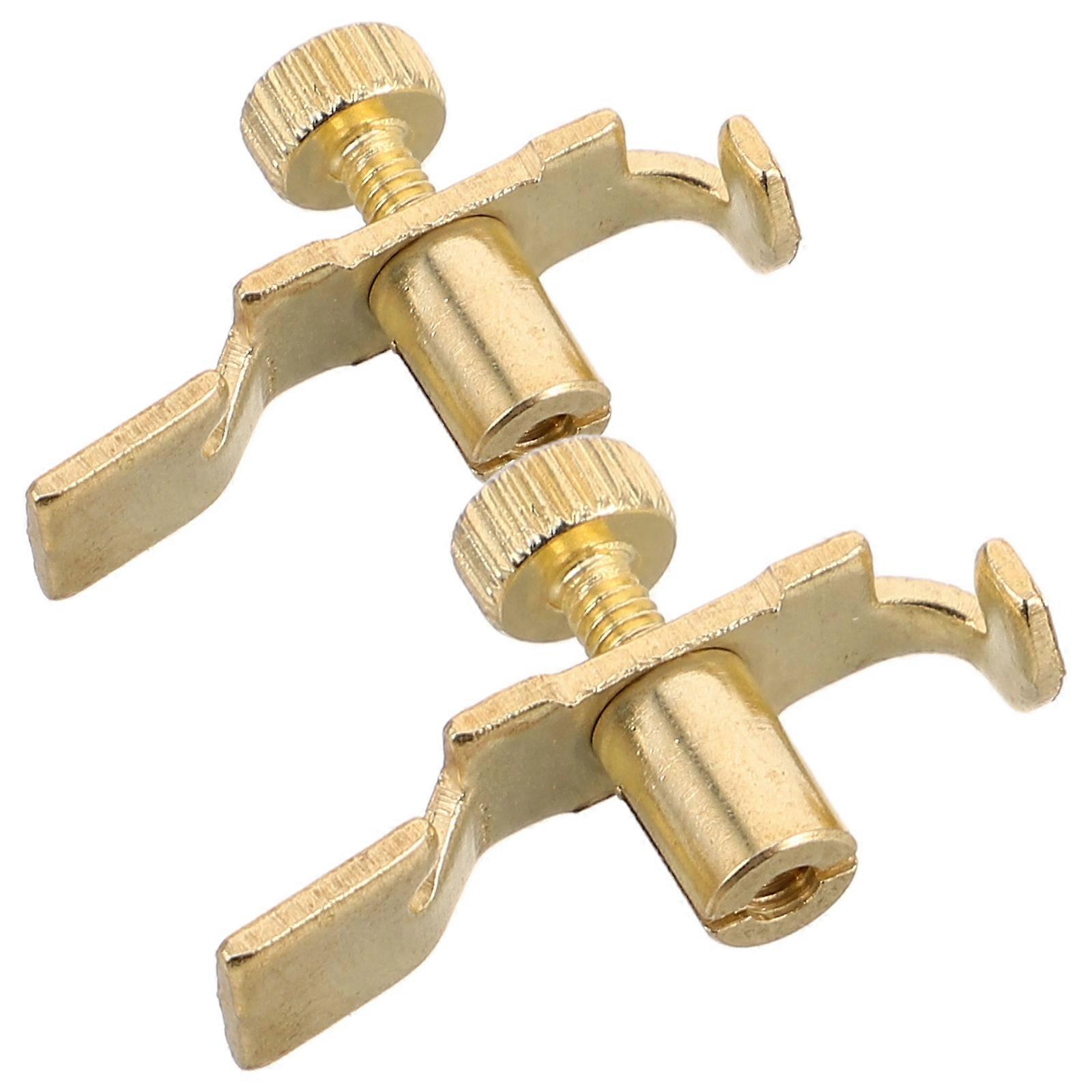 Metal Golden Fine Tuners for Erhu Stringed Instrument Precision 2Pcs
