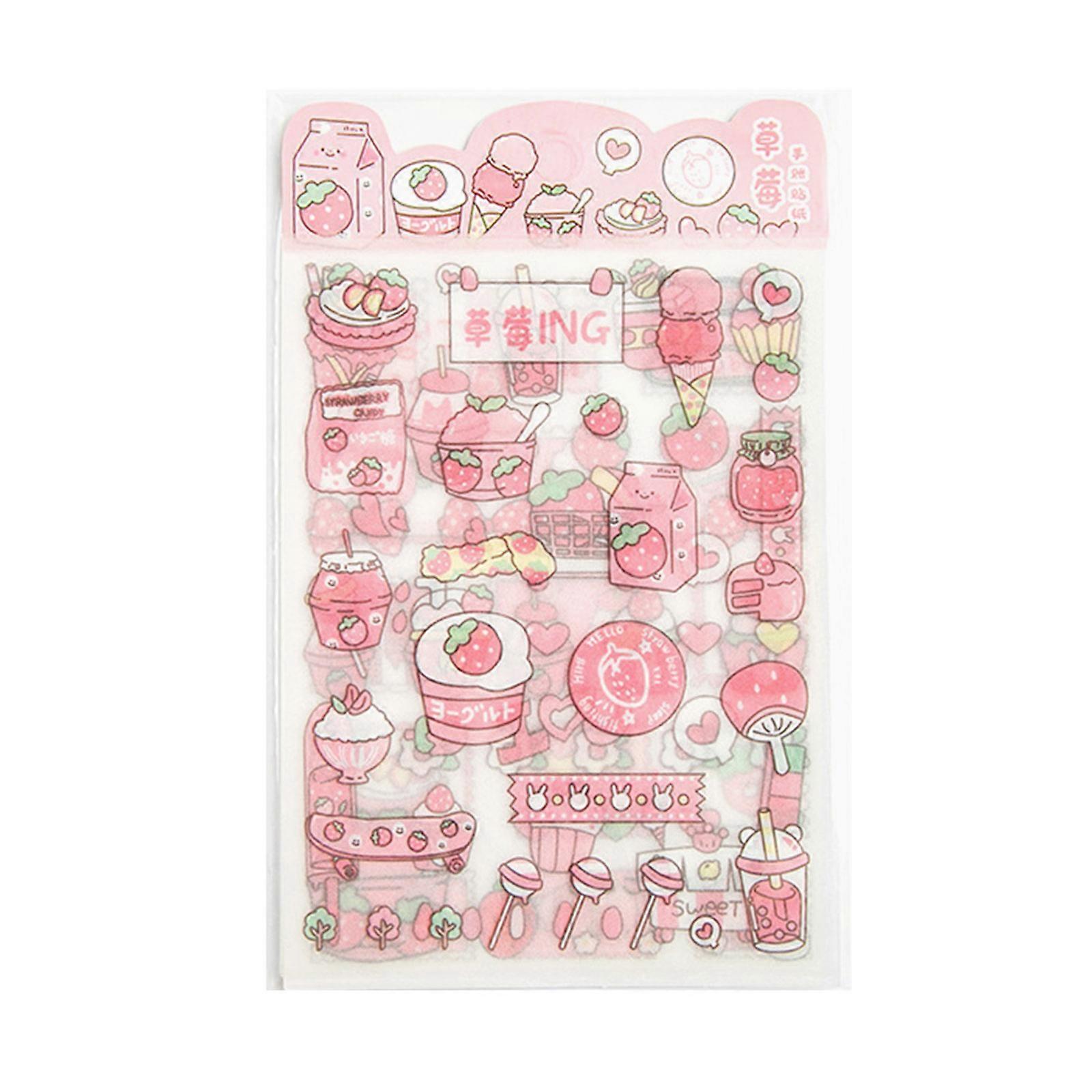 Sparkling Matte Finish PET Sticker Removable Adhesive Decorative Label For Journal Planner Notebook Art Craft Project Multicolor