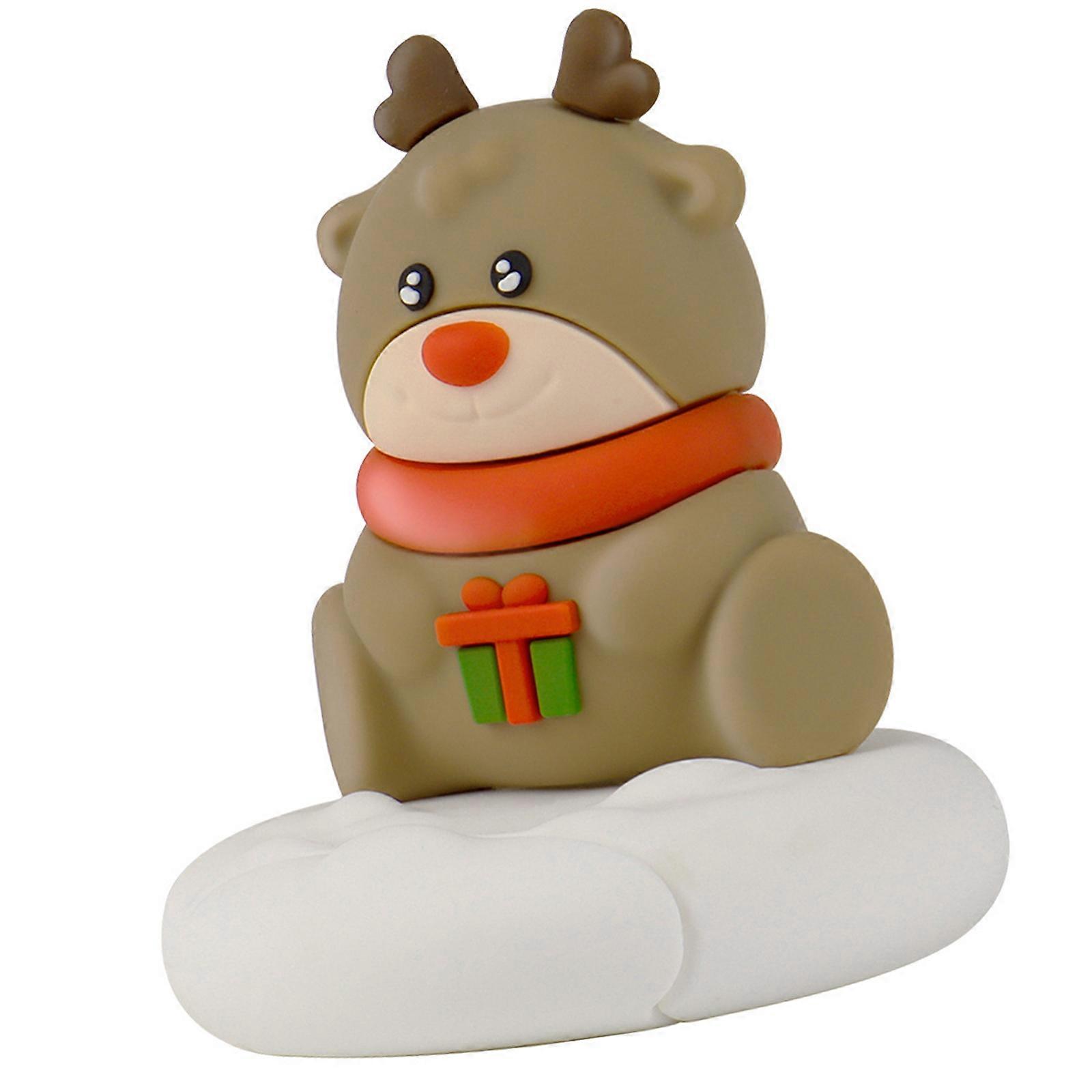 Christmas Themed Smartphone Stand Featuring Santa And Snowman Designs Adjustable For Different Phone Size And Easy Storage Multicolor