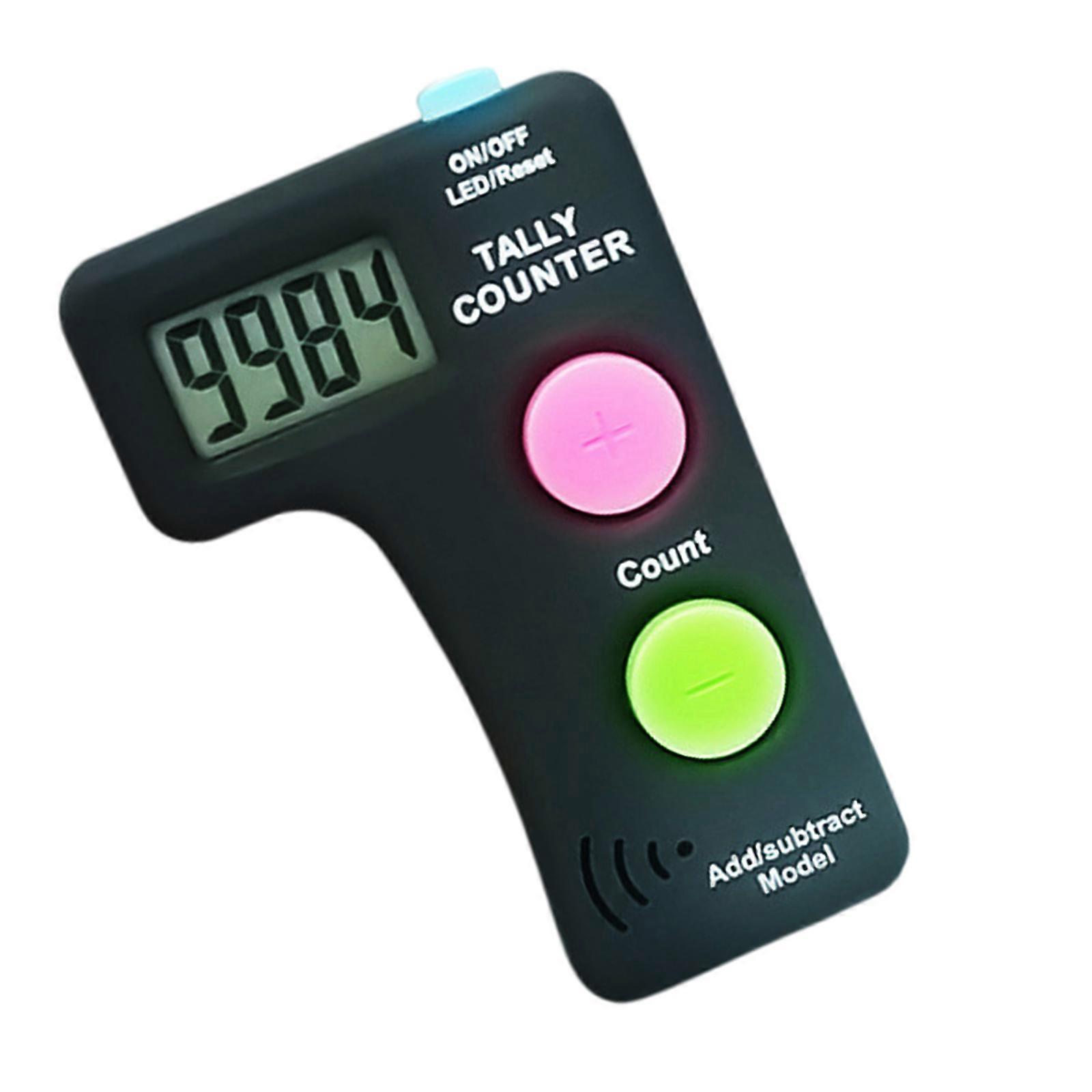 Portable Handheld Digital Tally Counter Manual Counter with High Definition LED Screen & Sound Effect for Sports Event Multicolor