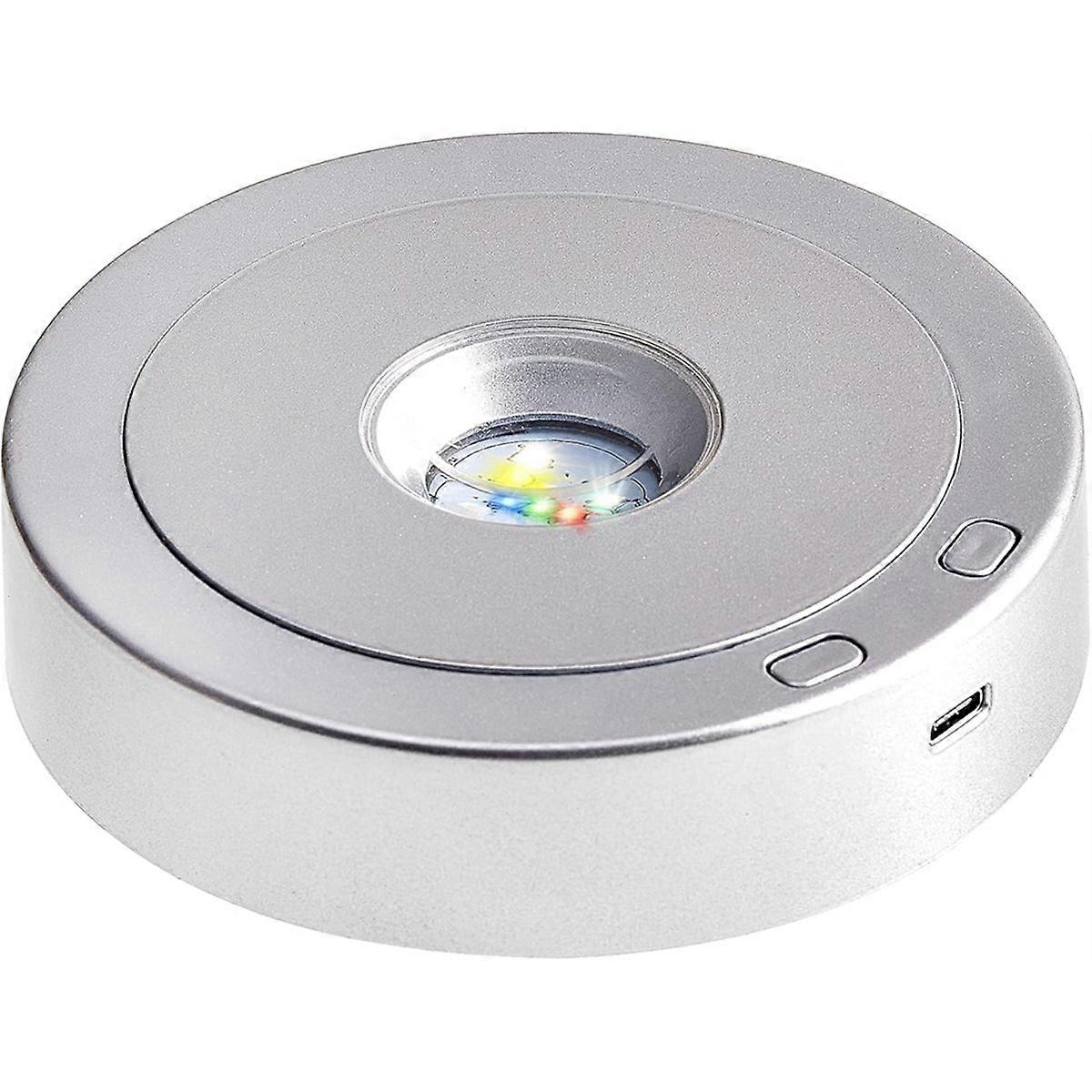 Rotating LED Display Base Colorful Light Crystal Display Base Stand,Suitable for Glass Crystal Spher