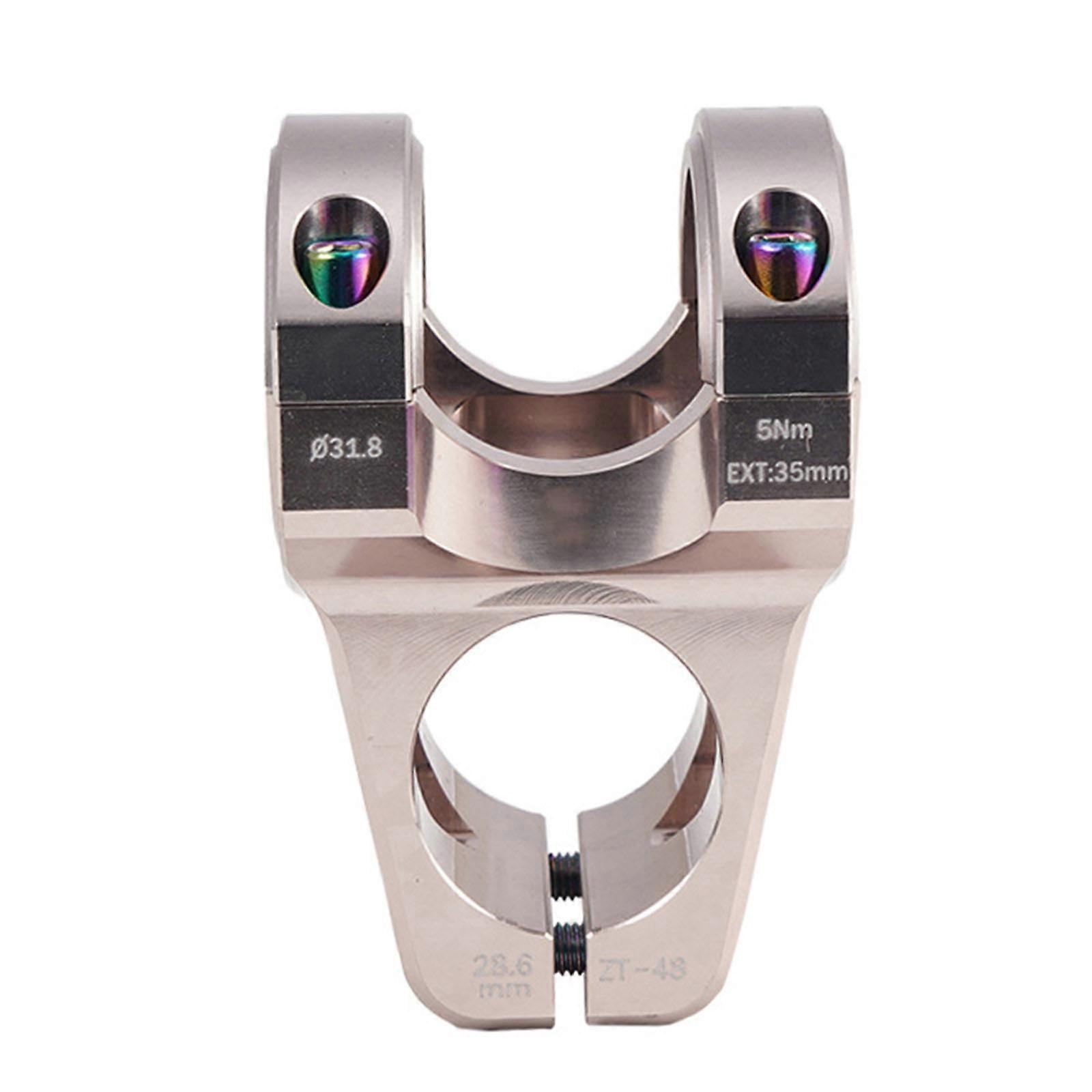 החלפת גזע אופניים חוזק גבוה חוזק קצר כידון גזע אלומיניום סגסוגת אופניים גזע לאופניים מאוזן הרים צבע טיטניום