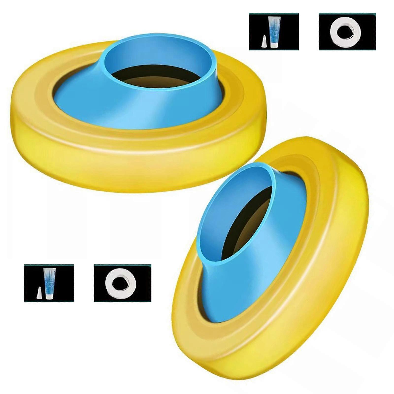 Upgrades Toilet Flange Seal Rings Flexible Rubber Not Leakages Solution Toilet Relocation for Toilet Repositioning Multicolor