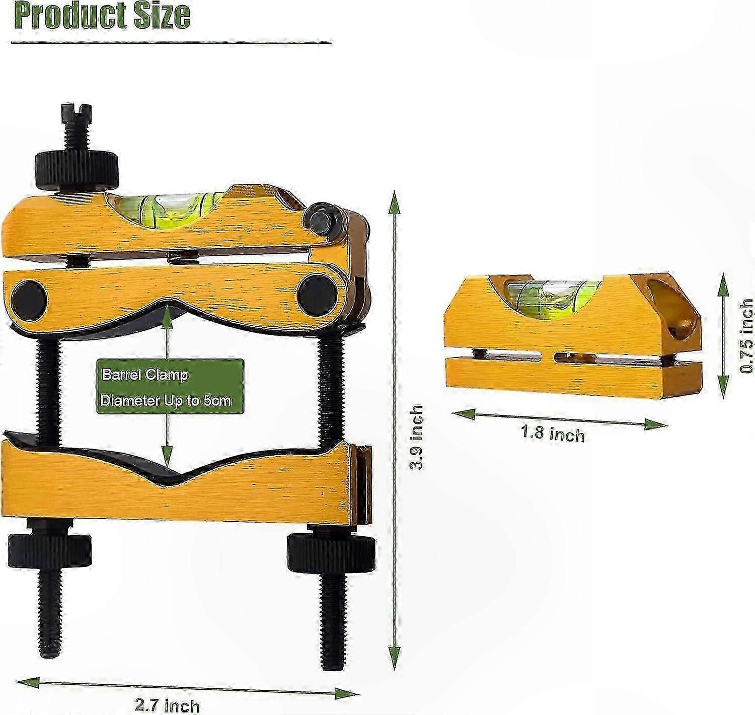 Magnetic Scope Mounting Kit with Bubble Level and 2 Reference Levels for Construction Use