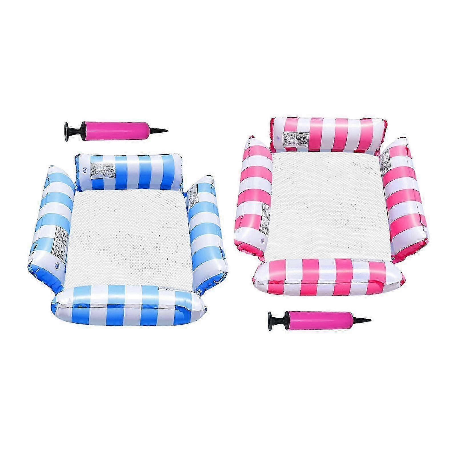 2pcs Floating Chairs Water Toy Float Lounge Chair for Beach w