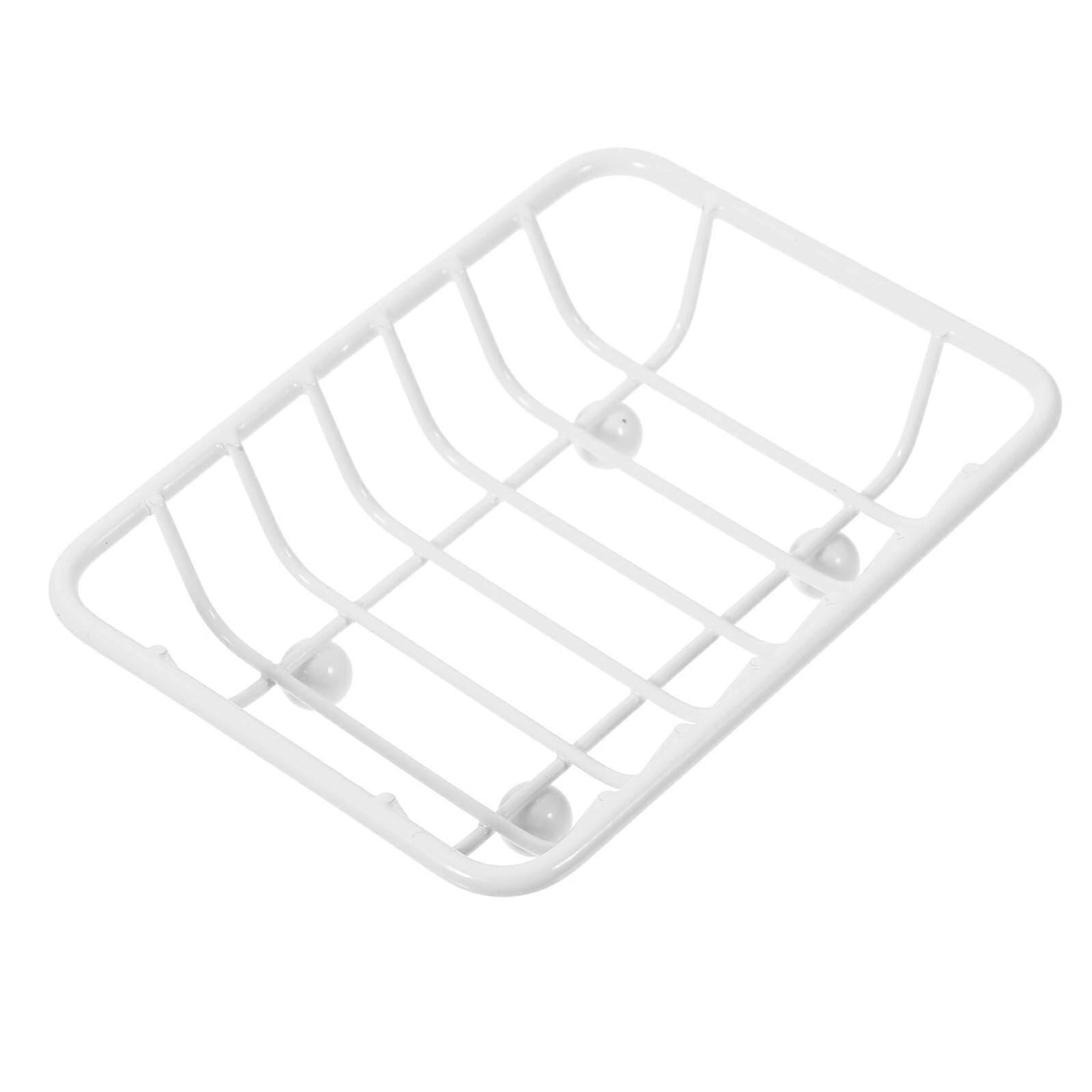 Soap Dish Bar Soap Holder with SelfDraining Design for Bathroom Kitchen and Shower SpaceSaving White