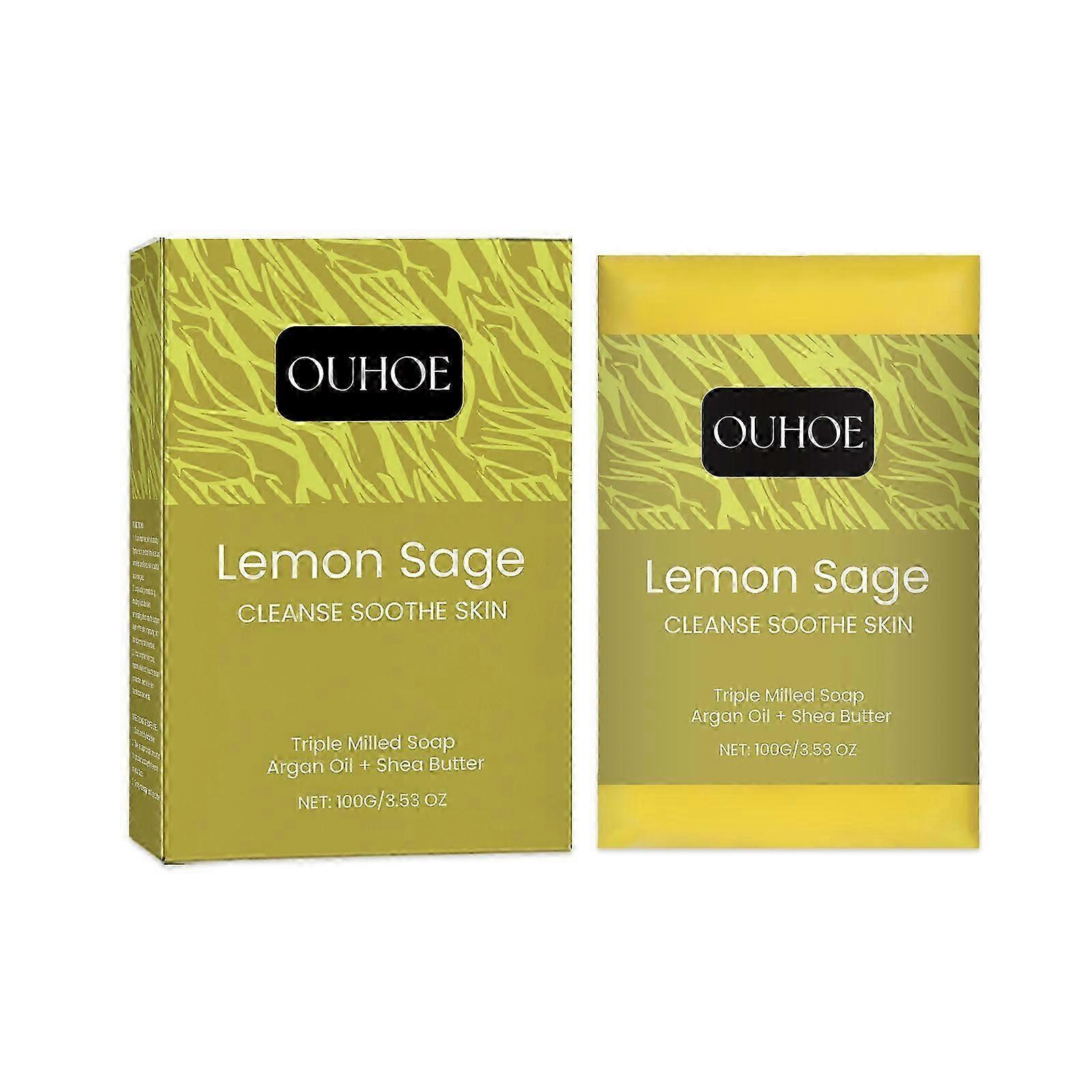 Moisturizing Lemon Bath Soap with Avocado  Lemongrass  Brightening, Protective  Refreshing