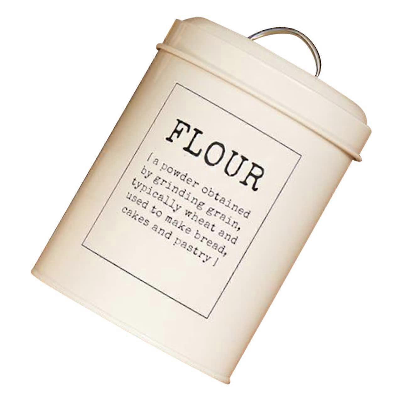 Rice Storage Container Airtight MoistureProof Seal Large Capacity Metal Bucket with Scoop Vintage Style