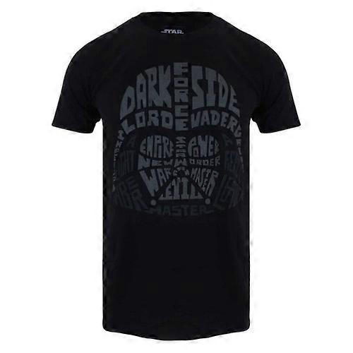 Star Wars Mens Darth Vader Text T-Shirt