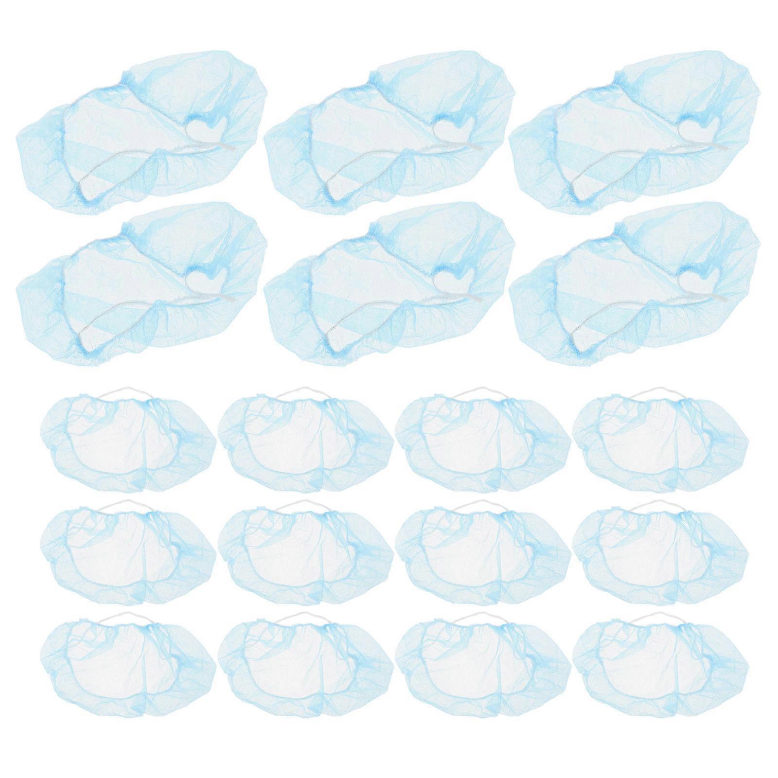 Disposable Beard Nets Elastic Beard Cover for Kitchen Use 100Pcs with Earloops