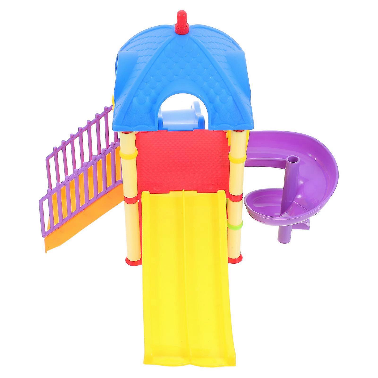 Small Children Playground Slide Model for Playing Mini Playground Decor