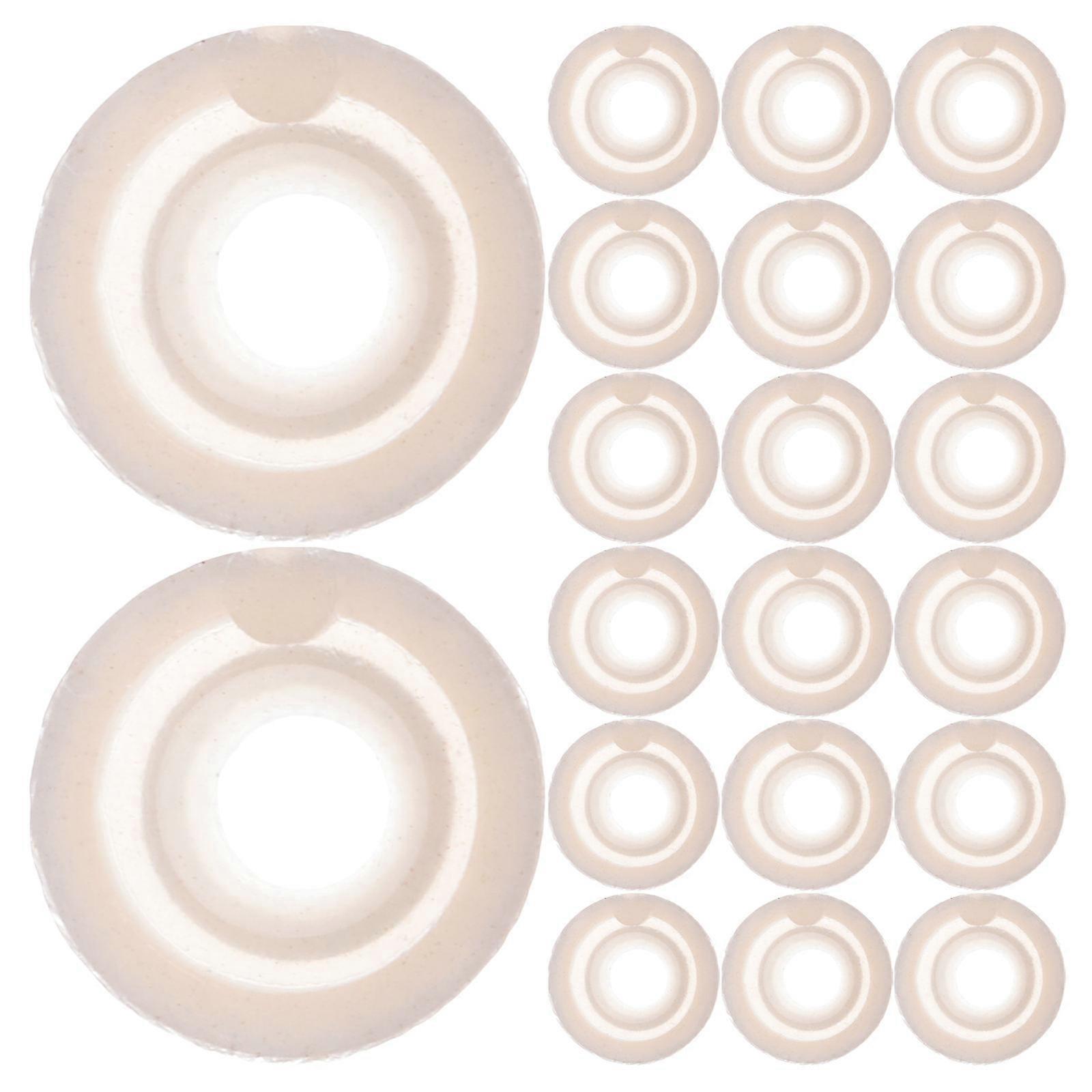 Durable Plastic Doll Eye Washer Nose Gaskets for Craft 100Pcs Grey Set