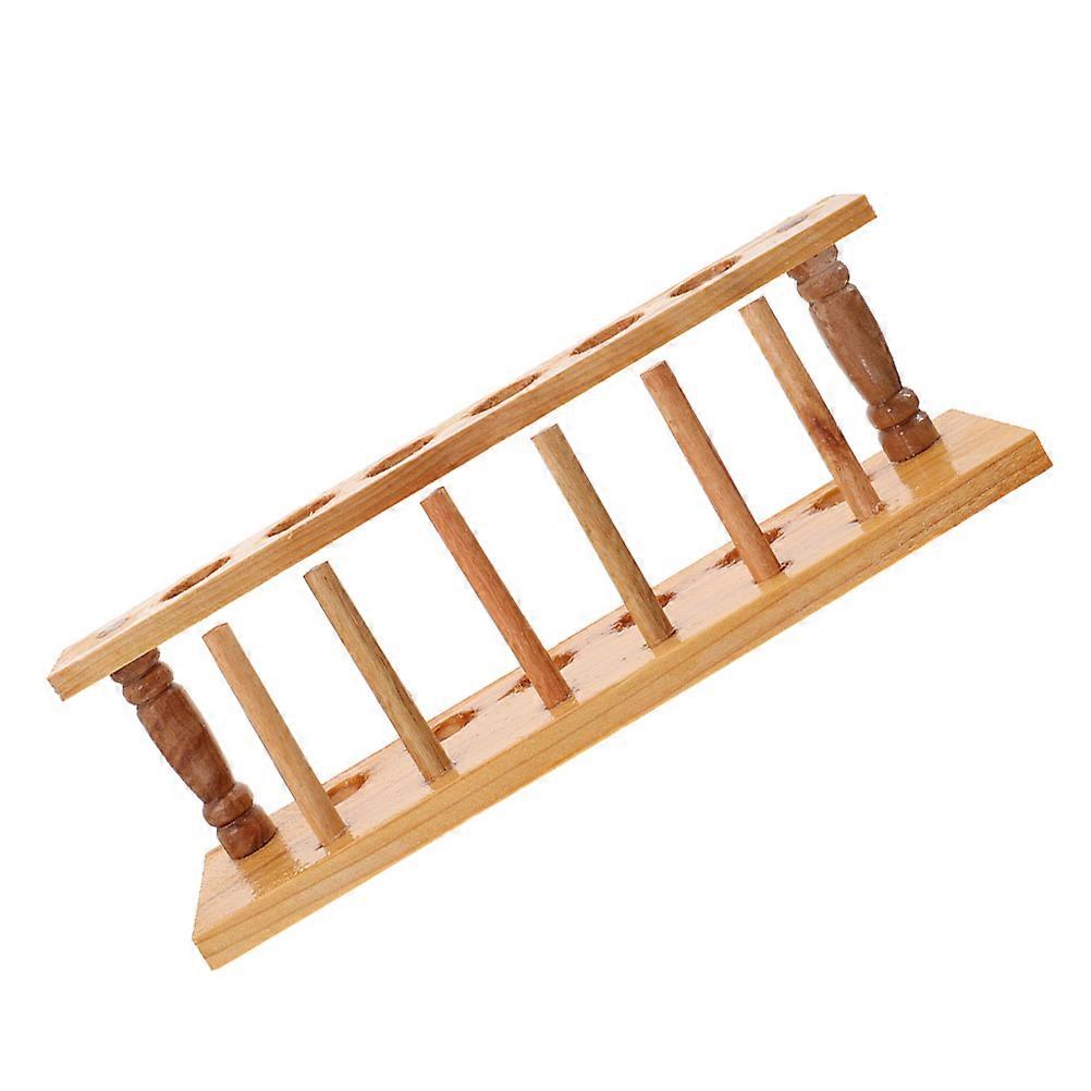 Test Tube Rack Wooden Material for Experiment Use Laboratory Organizer 6 Hole