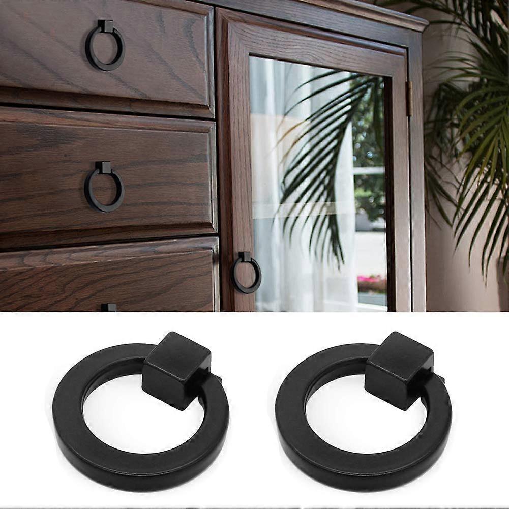 4 Pcs Matte Black Cabinet Pulls Sleek SingleHole Drawer Handles Modern Kitchen Hardware