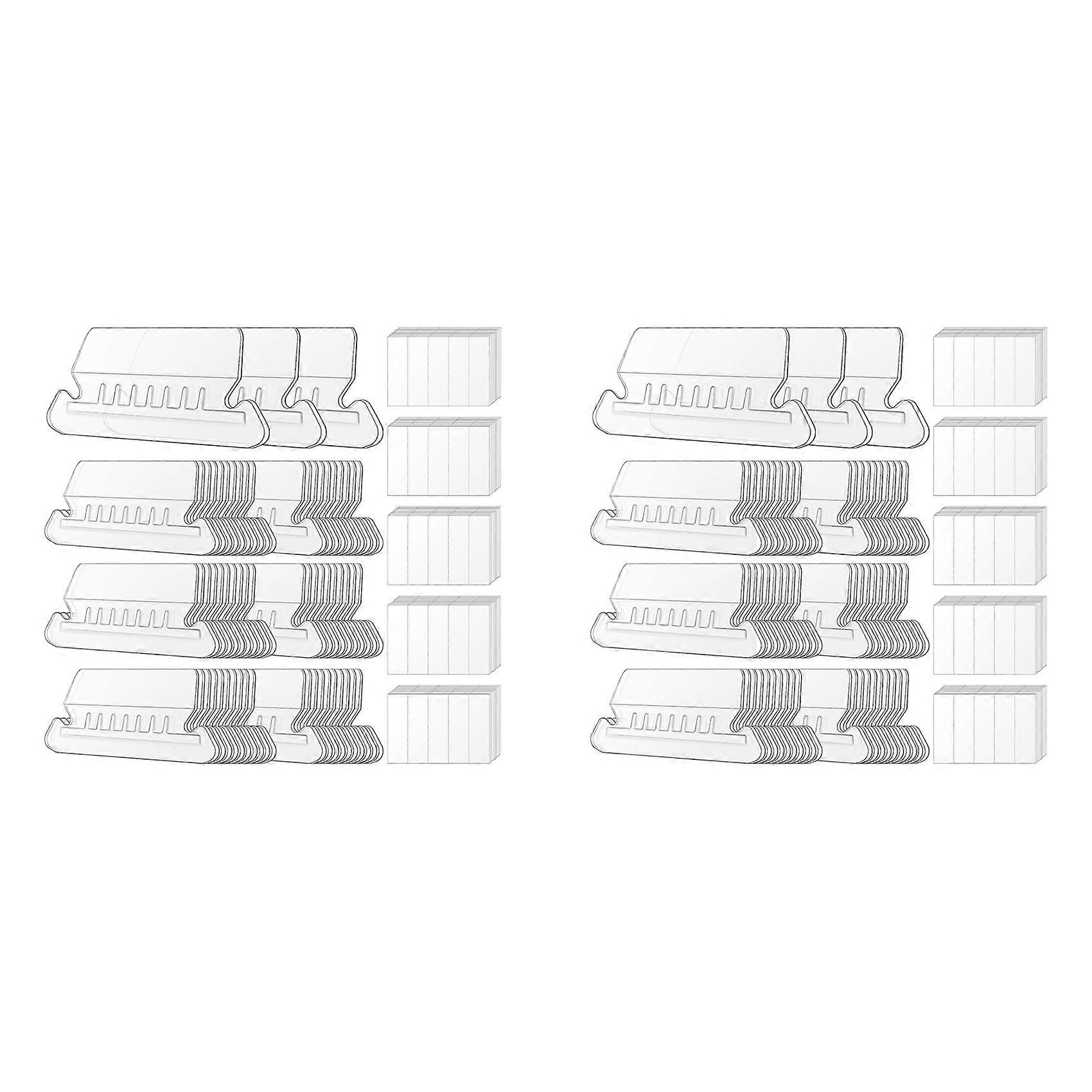 File Folder Tabs, 200 Sets Hanging File Folder Labels 2Inch Plastic Tabs and Inserts for Hanging File Folders