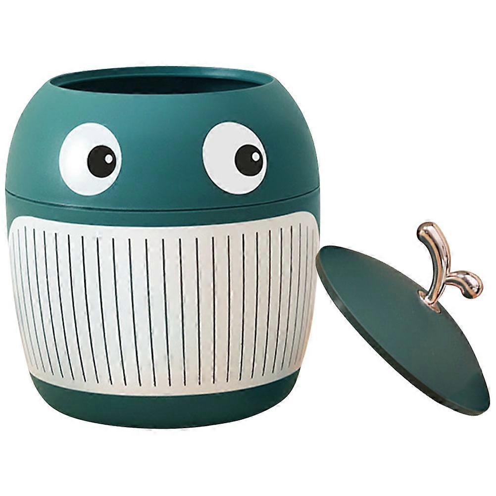 Desktop Trash Can Small Wastebasket for Home 2Pcs Green Mini Trash Bin