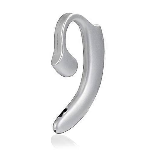Ear Mounted Wireless Bluetooth Headset Silvery One Size Fits All Compatible with Smartphones and Tablets