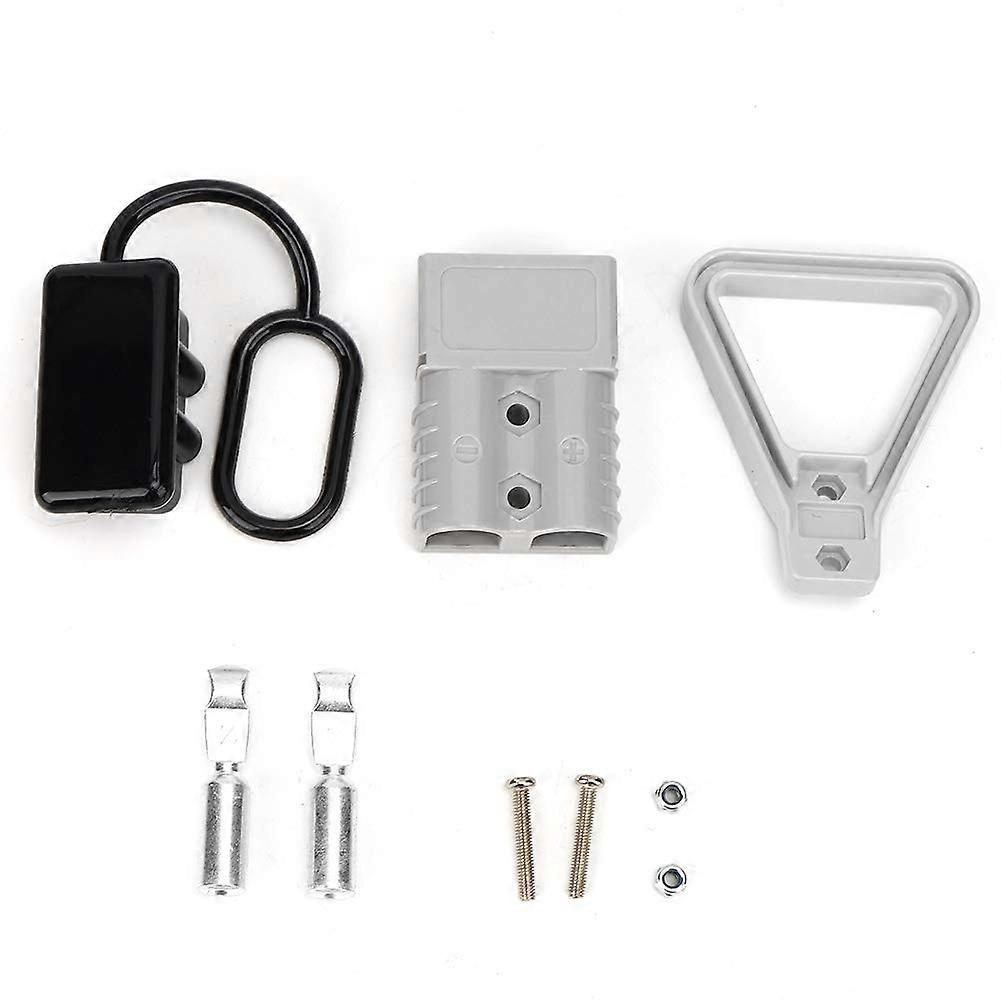 120A Power Plug Connector Kit with Silver Plated Copper Terminals for Solar Panel, EV, Forklift