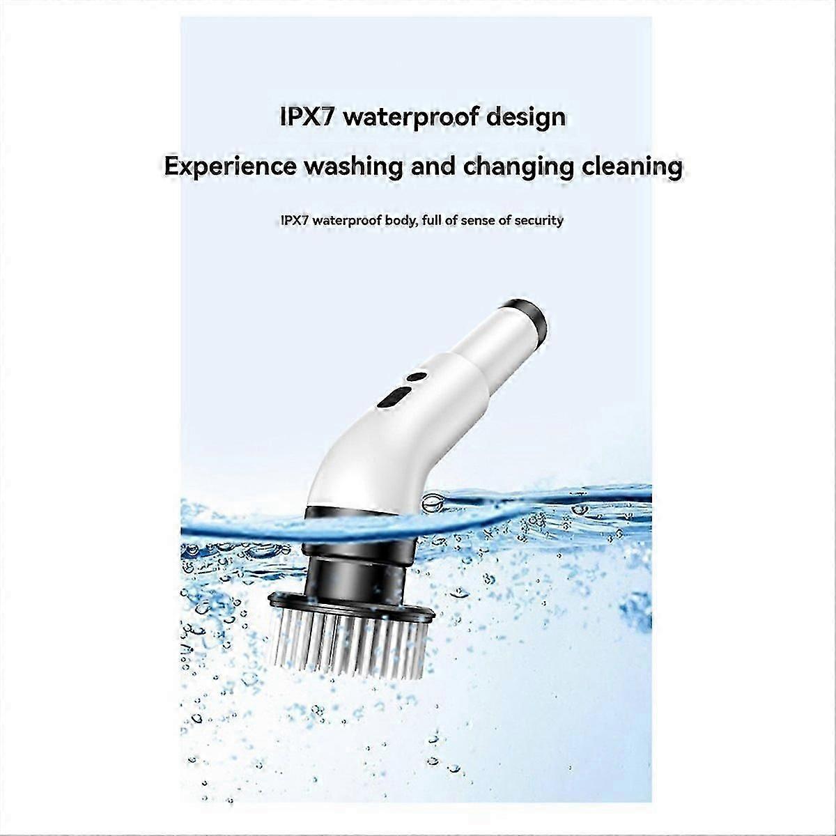 9 Replaceable Brush Heads Electric Scrubber Cordless Cleaning Brush