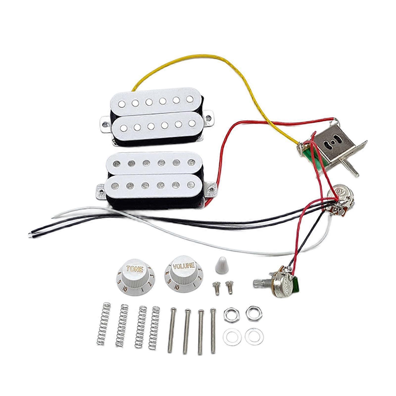 Prewired HH Guitar Pickups Replacement Part Set with 5 Way Converter Switch for Professional Sound on Electric Guitar