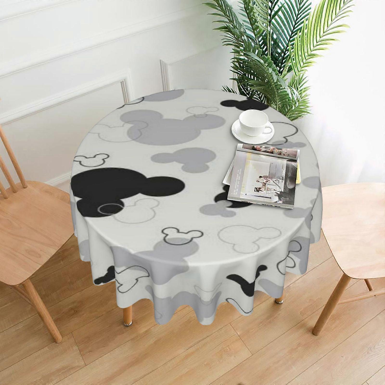 Mickey Mouse Rectangular Tablecloth, Water Resistance Antiwrinkle Spillproof Soft Fabric, 60in, compatible with dining room, parties, holiday dinners
