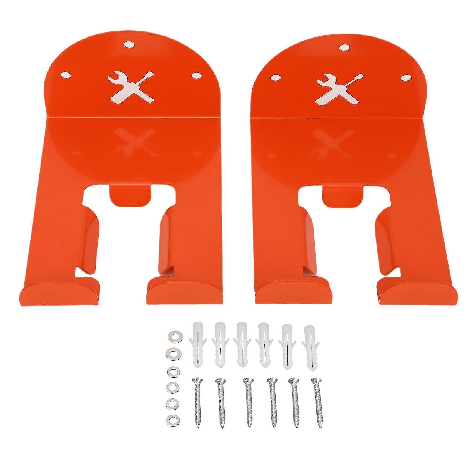 2Pcs Heavy Duty Grass Trimmer Wall Mount Rack, Rustproof Garage Tool Organizer Hooks for Garden Power Tools