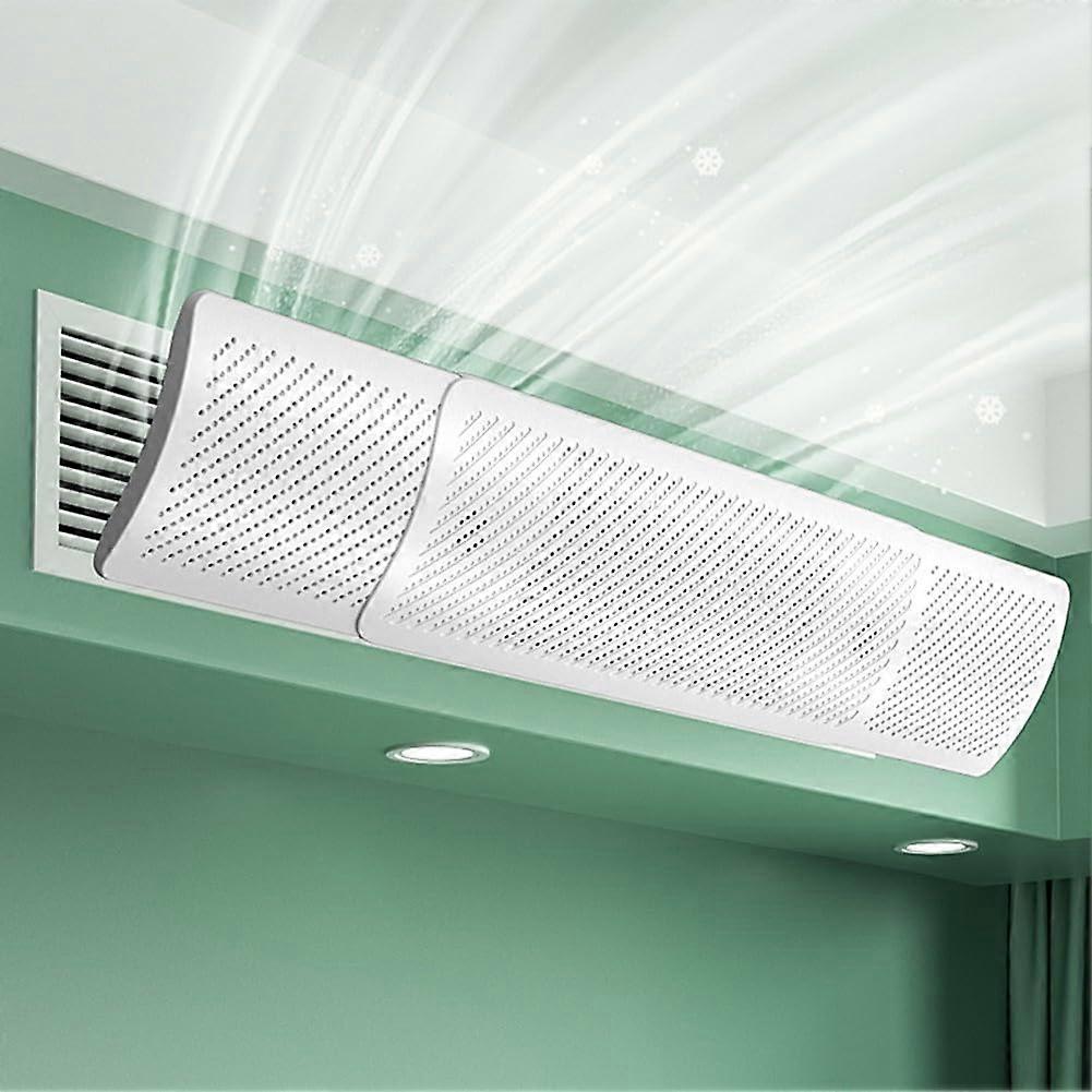 Air Conditioner Deflector with Adjustable Airflow Direction, Retractable AC Vent Shield with Dust Filter