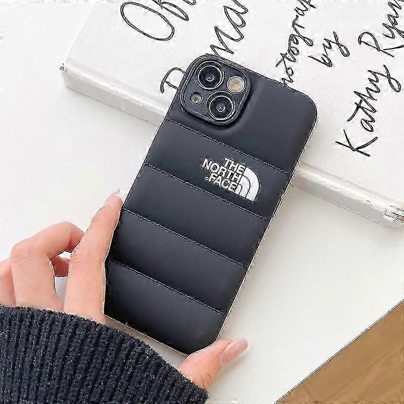 For iPhone 12/12 Pro/12 Pro Max - Winter Down Jacket 3D Puffer Soft Cloth Phone Case 26s