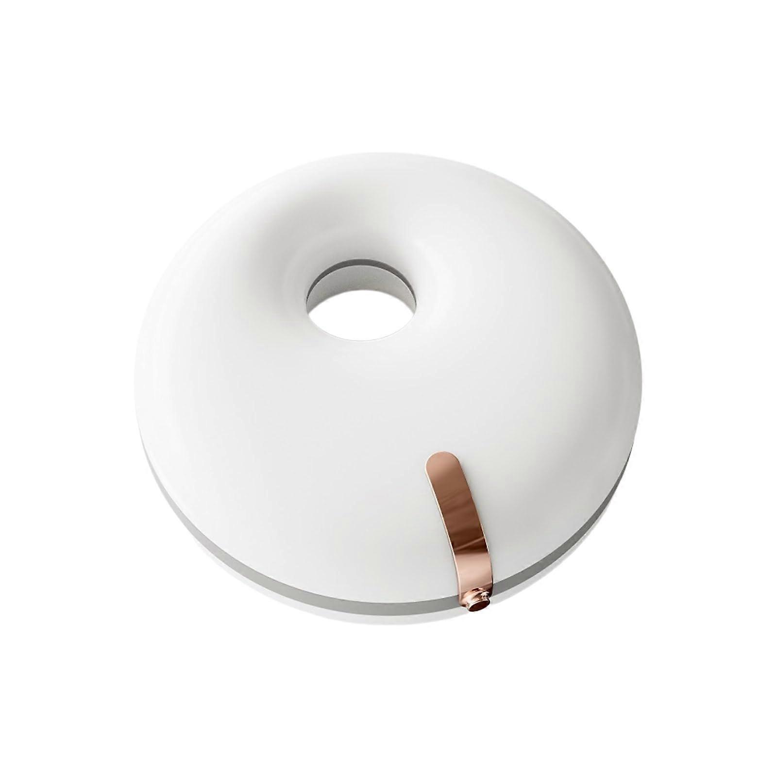 Round Double Layer Denture Case with Compact Travel Design and Orthodontic Retainer Storage White