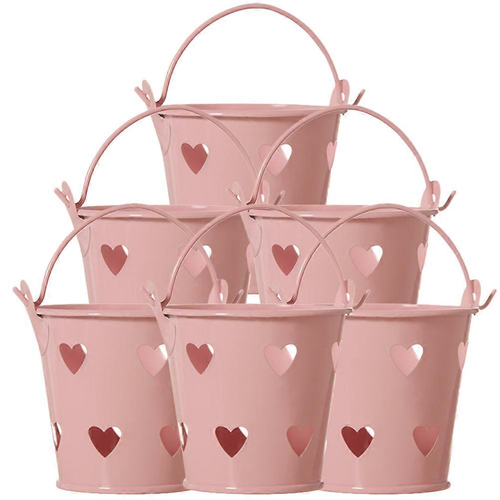 Decorative Mini Iron Buckets for Candy Storage 6Pcs Small Metal Buckets