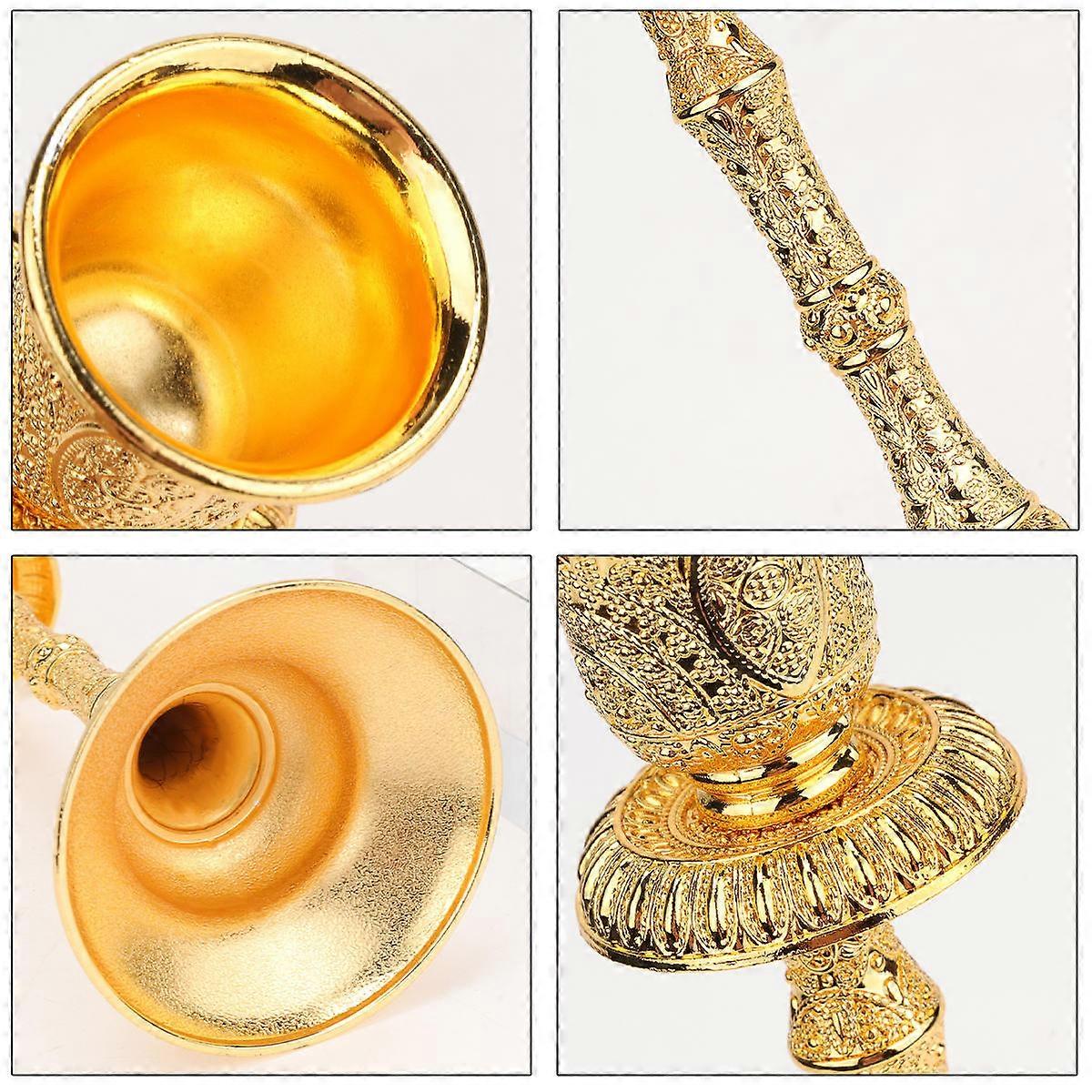 Golden Candlestick for Candlelight Ornaments Table Decoration 1Pcs