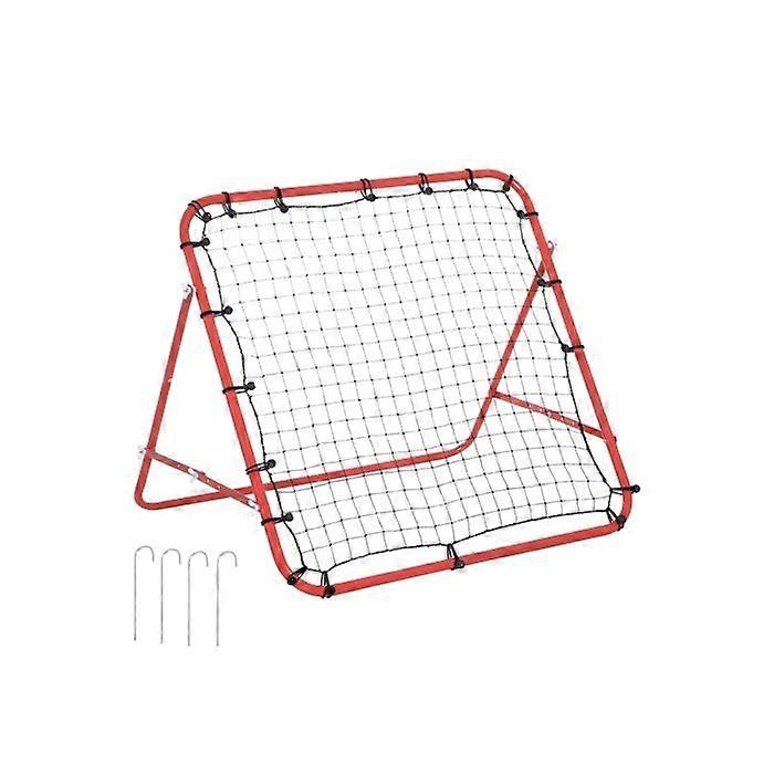 HOMCOM Rebounder Net, Practice Kickback Goal, for Teens, Adults Training - Red