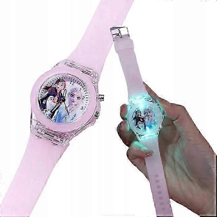 Children's Watch For Girls Children Frozen Land Of Ice Elsa Led Anna