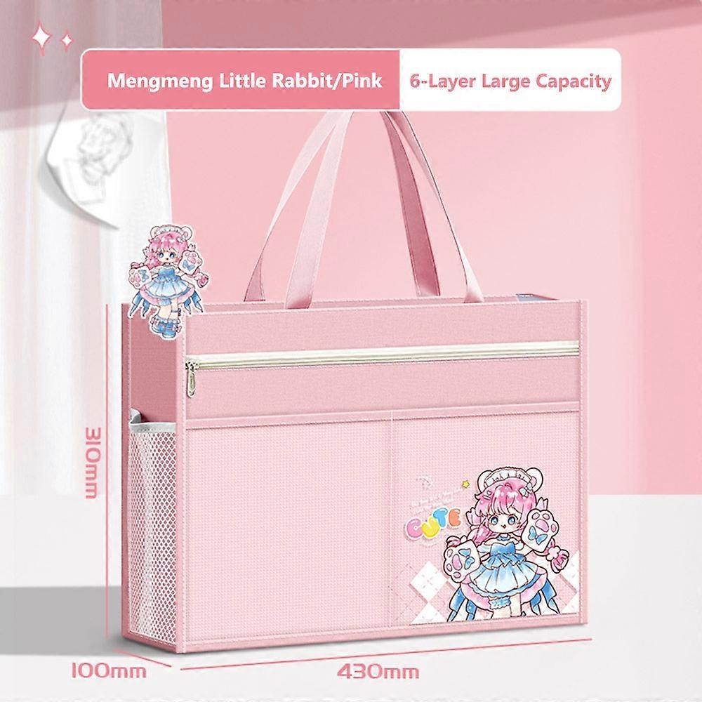 Multifunctional Canvas A3 Tutorial Bag Plus Size A3 Canvas Art Bag Waterproof Six-Layer File Bag School Office