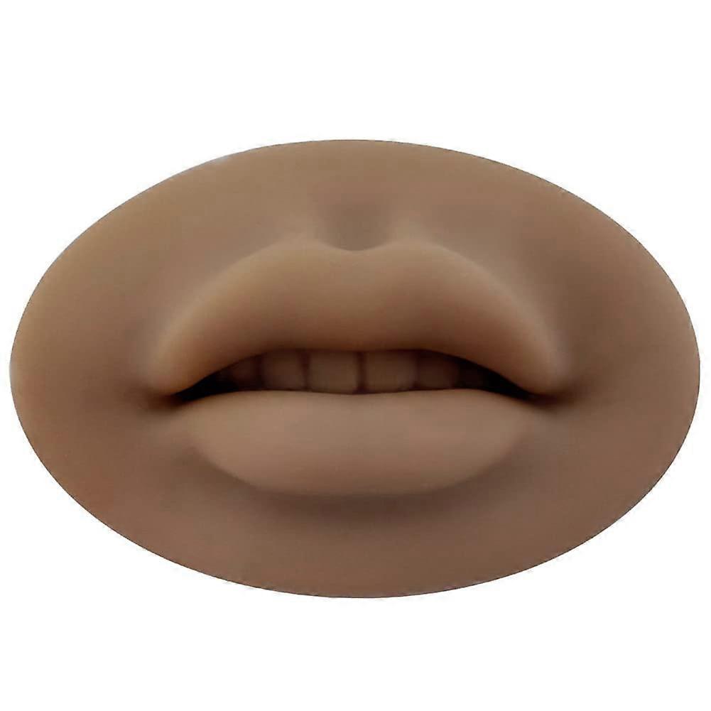 Silicone Lip Practice Skin with Realistic 3D Surface, Reusable Microblading Training Board 7.8x5.1cm