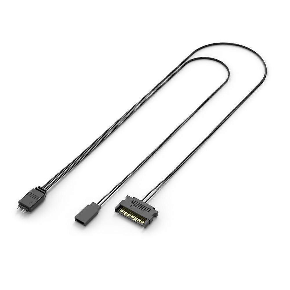 ARGB Lighting Controller Cable with Reset Switch for PC, 3Pin RGB Adapter, Black
