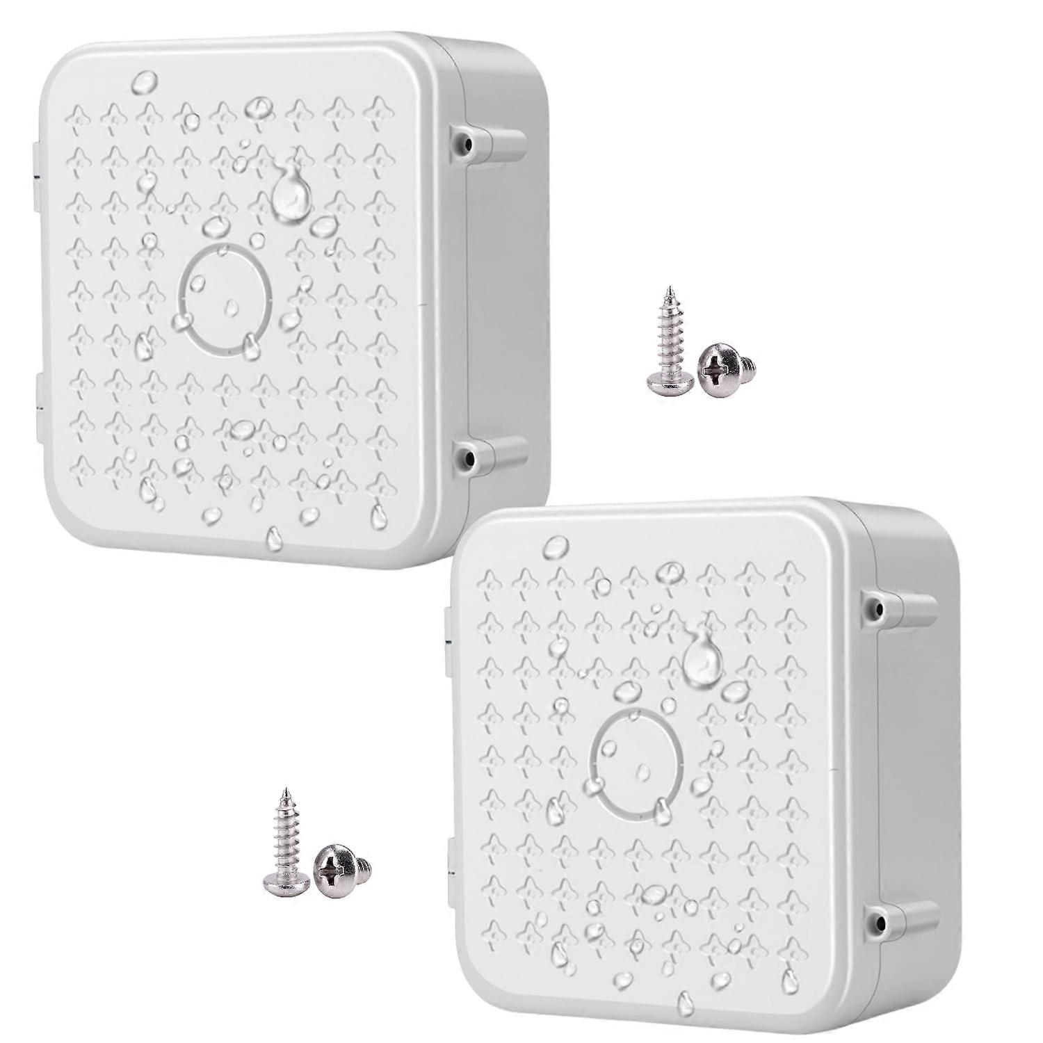 2Pack 5.5' Square Security Camera Junction Box, Weatherproof CCTV Mounting Bracket for Bullet and Dome Cameras