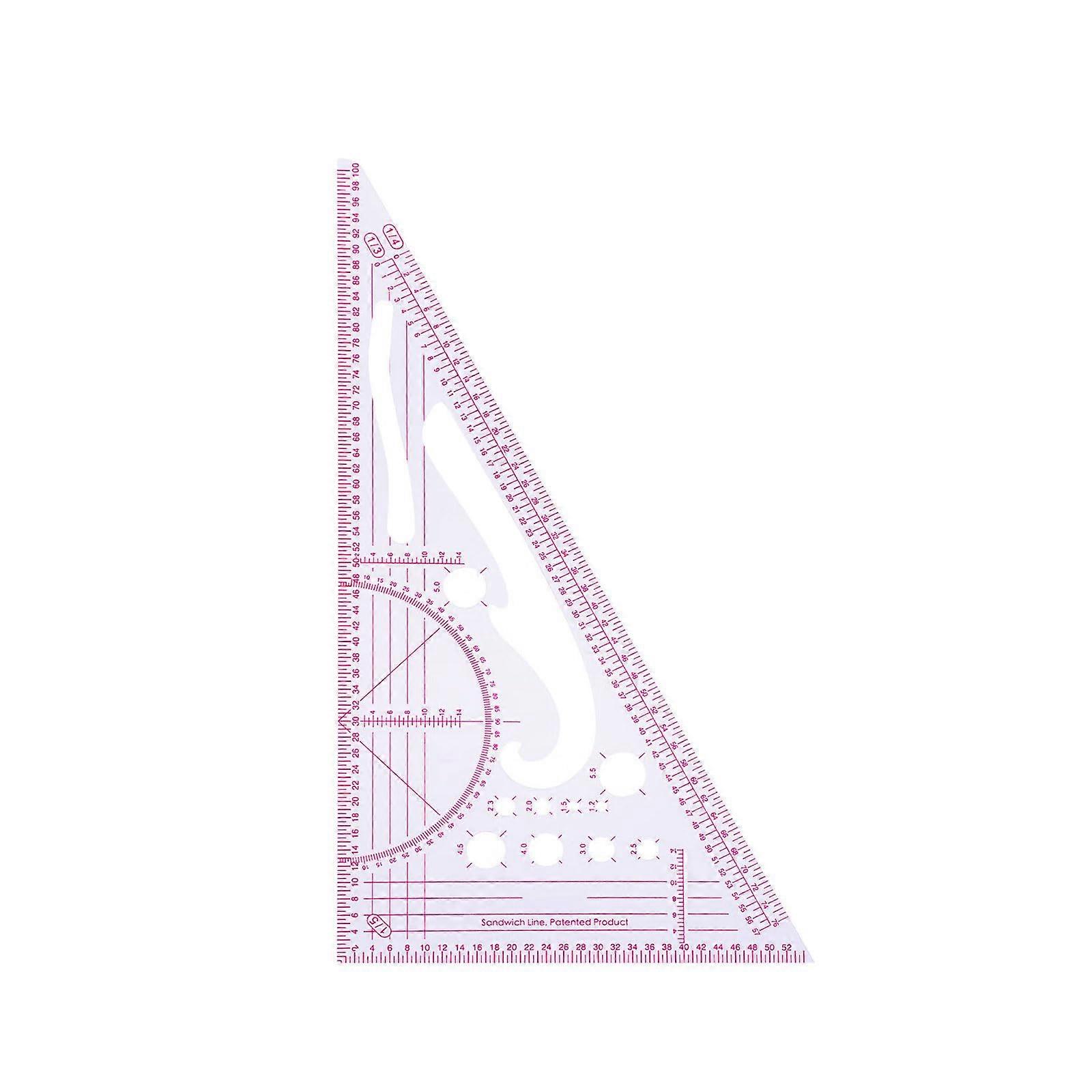 Multifunctional Quilting Ruler for Sewing Projects with Precise Cutting Marks and Clear Patchwork Scale