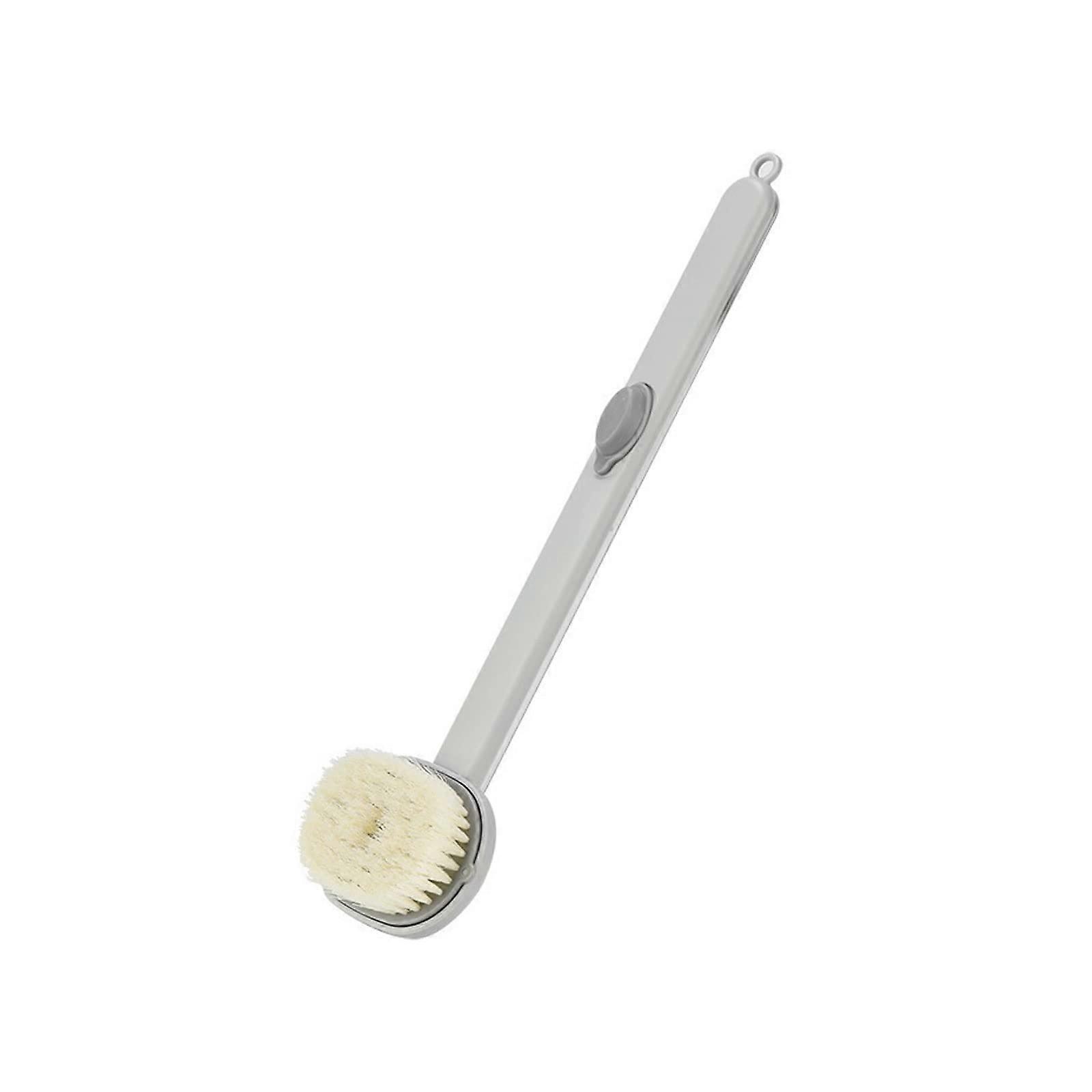 Long Handle Bath Brush with Detachable Head for Gentle Exfoliation and Back Cleaning